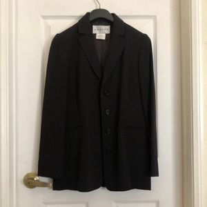 Vintage Jaeger Black Blazer and Skirt UK 6 (US 4) 100% Wool